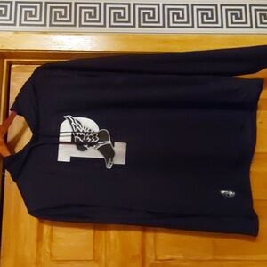 POLO RALPH LAUREN PERFIRMANCE LIGHT WEIGHT HOODIE SIZE M...BLK GRAY & LOGO